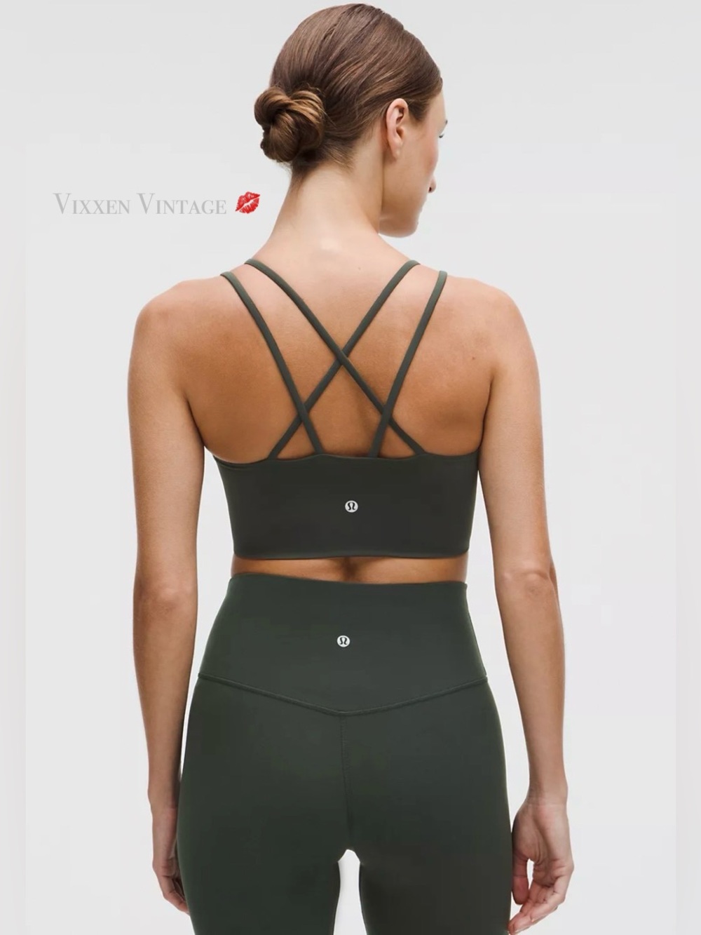 LULULEMON 'LIKE A CLOUD LONGLINE BRA LIGHT SUPPORT, B/C CUP' IN RAINFOREST GREEN